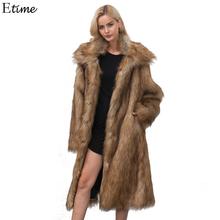 Coat Winter Casual Solid Women Women Fur Faux Sport Warm 2018 Coat Faux Pocket Warm Fur Sleeve Autumn Long Winter Side Outwear 2024 - buy cheap