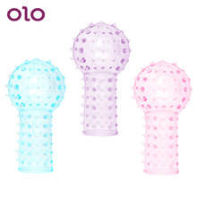 OLO 3Pcs/Set Spike Glove Gloves Clitoris Stimulator Barbed Finger Sleeve G-spot Massage Adult Sex Toys for Women 2024 - buy cheap