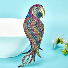 Luxury Brand Big Bird Animal Brooches For Men Colar Masculino Colorful Rhinestone Hijab Accessories Noble Vintage Brooch Bijoux 2024 - buy cheap