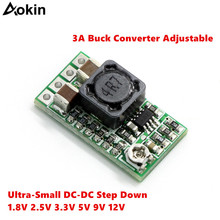 Módulo de fuente de alimentación de reducción de DC-DC, convertidor Buck 3A ajustable, 1,8 V, 2,5 V, 3,3 V, 5V, 9V, 12V 2024 - compra barato