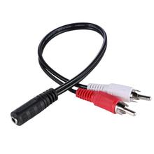 Aloyseed-cabo adaptador de áudio estéreo, 3.5mm, fêmea, para 2rca, plugue macho, cabo de extensão de áudio av, para tv, pc e alto-falante 2024 - compre barato