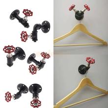 Wall Mounted Coat Robe Hook Storage Hanger Racks for Towel Bag Robe Industrial Iron Pipe Design Black 2024 - buy cheap