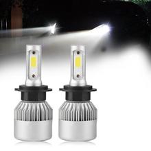 Lâmpadas de led para farol de carro, lâmpada h7 de led 36w 8000lm com feixe alto/baixo, 6000k (prata), 1 par 2024 - compre barato