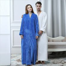 Ianlan-roupão de dormir unisex, roupa de dormir folgada, comprida e com cor sólida, para homens e mulheres 2024 - compre barato