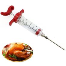 New BBQ Meat Syringe Marinade Injector Poultry Turkey Chicken Flavor Syringe Cooking Sauce Injection Tools Kitchen Accessories 2024 - buy cheap