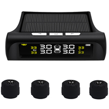 Car TPMS Wireless Tire Pressure Monitor Alarm System+4 External Sensor Tyre Detector Real-time Monitoring Solar/USB Charge Power 2024 - buy cheap