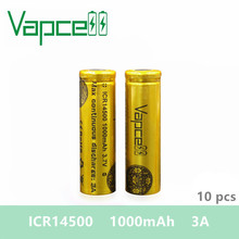 10pcs Vapcell 14500 1000mah 3A battery For flashlights small power tools high capacity 2024 - buy cheap