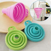 Protable Mini Silicone Foldable Funnels Collapsible Style Funnel Hopper Kitchen Cozinha Cooking Tools Accessories Gadgets D3 2024 - buy cheap