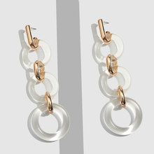 Flatfoosie Korean New Vintage Drop Earrings Jewelry Earrings for Women Metal Resin Ethnic Statement Dangle Earring Party Bijoux 2024 - buy cheap