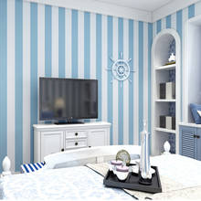 Pink Blue Wide Striped Wallpaper For Kids Room Wall Decal Self Adhesive Bedroom Living Room Stripes Wall Papers Home Decor Qz122 Buy Cheap In An Online Store With Delivery Price Comparison