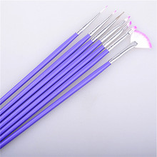 7PCS/Set Nail Art Brush Pen Dotting Painting Drawing Fan Line Builder Design Polish Gel UV Tips Decoration Manicure Tools Beauty 2024 - buy cheap