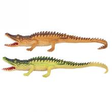 Дети крокодил рептилия модель игрушки со звуком мягкие пластиковые игрушечные дикие животные Набор Дети Милые образовательные модели животных Коллекция 2024 - купить недорого