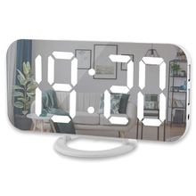 Digital Alarm Clock,6 Inch Large Led Display With Dual Usb Charger Ports Auto Dimmer Mode Easy Snooze Function, Modern Mirror 2024 - buy cheap