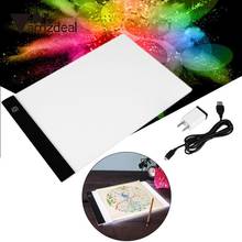 AMZDEAL New A4 LED Light Stencil Art Painting Drawing Pad Board Table Tattoo Pad Adapter USB Cable Dimmable EU/UK/AU/US Plug 2024 - buy cheap