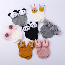 Cute Pretty Toddler Baby Girls Boys Warm Socks 2 Pair of Baby Socks Cartoon Cotton Baby Short Socks 2024 - buy cheap
