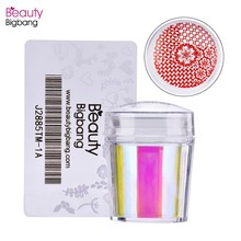 Beautybigbang Colorful Plastic Stamper Scraper Set For Nail Stamping Plate Holographic Clear Handle Jelly Silicone Nail Art Tool 2024 - buy cheap