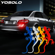 YOSOLO Car Reflective Sticker Bumper Car Sticker Auto Decor Safety Warning Mark Car-styling Gecko Reflective Strip Tape 2024 - buy cheap