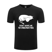 Мужская футболка с коротким рукавом Hippo Hibernating, хлопковая Повседневная футболка с круглым вырезом 2024 - купить недорого