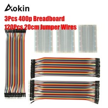 400 pin Breadboards Kit 120 Pieces 20cm Jumper Wires Male Female Male for Arduino Raspberry Pi Breadboard Dupont Cable DIY Kit 2024 - buy cheap