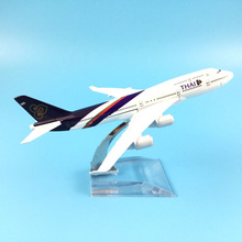 Airplane Model 16cm Thai Airways Boeing 747 Plane Model Aircraft Model 1:400 Diecast Metal Airplanes Plane Toy 2024 - buy cheap