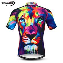 Weimostar Lion Tiger Cycling Jersey Men Summer Breathable Bicycle Clothing Quick Dry Road MTB Bike Jersey Shirt Camisa Ciclismo 2024 - buy cheap