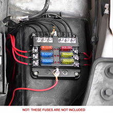 6-way conduziu a caixa do fusível da lâmina com barra de ônibus negativa carro automotivo marinho 12v confuence linha acessórios do carro 2024 - compre barato