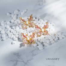 Vanssey-pendientes de tuerca de ópalo sintético para mujer, joyería de moda, mariposa, insectos, nácar, Concha, 2019 2024 - compra barato