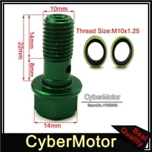 Green M10x1.25 Banjo Bolt Screw For Moped Scooter Pit Dirt Bike ATV Quad Go Kart Motorcycle Hydraulic Brake Oil Cooler 2024 - buy cheap