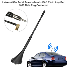 Universal Car Aerial Antenna Mast + DAB Radio Amplifier SMA /SMB Male Plug Connector For Tesla Model 3/Volkswagen/Ford/Audi/BMW 2024 - buy cheap