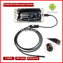 5.5mm 2M Cable Waterproof Android Endoscope Camera Module 6LED OTG USB Inspection Borescope Underwater Fishing For Windows PC 2024 - buy cheap