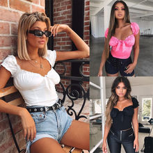 Women Casual Solid V Neck Tank Tops Blouse Sexy Sleeveless Crop Top Shirt Cami Top 2024 - buy cheap