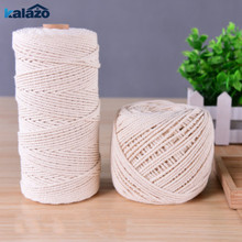 1pc 200m  2/3mm diameter Beige Cotton Cord Twisted Cord handmade Craft Macrame String DIY material supplies home decorations 2024 - buy cheap