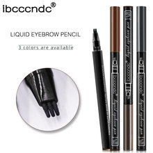 Ibcc New 3 Head Fine Sketch Liquid Eyebrow Enhancer Dye Tint Pen Eyebrow Pencil Durable Waterproof Fork Tip Eyebrow Tattoo Pen 2024 - buy cheap