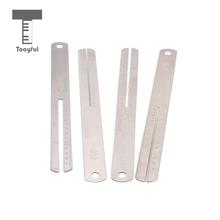 Tooyful 4 Pieces Stainless Steel Fretboard Fret Protectors Measuring Rulers for Guitar Bass Mandolin Parts Luthier Tools 2024 - buy cheap