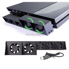 Для консоли PS4 кулер, охлаждающий вентилятор для PS4 USB внешний 5-вентилятор Супер Турбо контроль температуры для Playstation 4 консоли геймпады 2024 - купить недорого