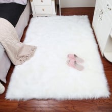 MUZZI Luxury Rectangle Sheepskin Hairy Carpet Faux Mat Seat Pad Fur Plain Fluffy Soft Area Rug Home Decor 2024 - buy cheap