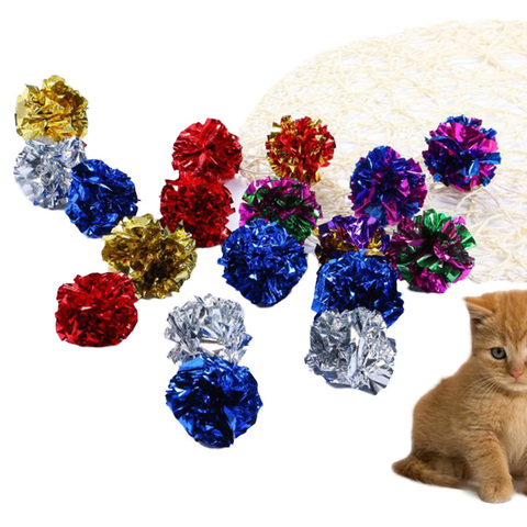 Игрушки для кошек многоцветные миларовые Мячи кольцо бумага звуковая игрушка для кошки котенок игра интерактивные изделия для домашних кошек принадлежности 2022 - купить недорого