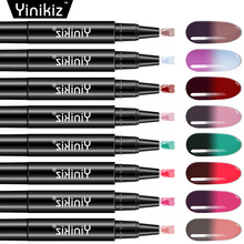 Yinikiz Temperature Change Colors Nail Pen UV Gel Lacquer Nail Polish Manicure Thermo Gel Nail Art Manicure Varnish 2024 - buy cheap