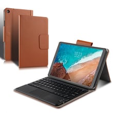 Чехол для Xiaomi Mi Pad 4 Plus, беспроводная Bluetooth-клавиатура, защитный чехол из искусственной кожи для Mi pad4, Mipad 4 plus, чехол для планшетного ПК 10,1 дюйма 2024 - купить недорого
