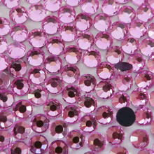 AAAA + SS6 ~ SS30 LT. Розовый DMC Горячая фиксация Свободные Стразы с плоской задней поверхностью стеклянный кристалл для искусственных ногтей для украшения сумок для телефона 2024 - купить недорого