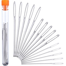 15 Pieces Blunt Needles stainless steel Large-Eye Yarn Knitting Needles Sewing Needles, 3 Sizes 2024 - buy cheap