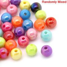 Acrylic Spacer Beads Round Mixed AB Color 6mm Dia,500PCs(B22533) 2024 - buy cheap