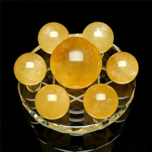 Natural citrine seven-star array ornaments original stone home decorations Crystal ball crafts 2024 - buy cheap