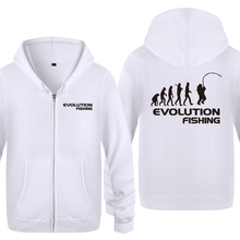 Evolution Of Fishing Novelty Funny Hoodies Men 2018 Men's Fleece Zipper Cardigans Hooded Sweatshirts 2024 - buy cheap
