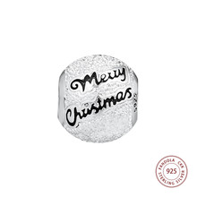 Genuine 925 Sterling Silver Merry Christmas Beads Charms for Jewelry Making Fits Original Brand Bracelet DIY Fine Jewelry 2024 - buy cheap