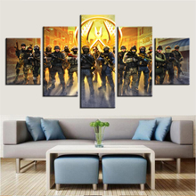 Modern Living Room Wall Art Modular Canvas Painting 5 Pieces Counter Strike Game Poster Pictures Home Decorative Frames 2024 - buy cheap