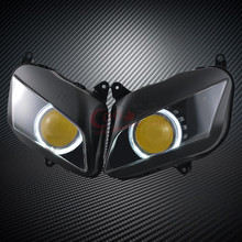 Motorcycle Front Headlight Assembly HID Headlight White Angel Yellow Demon Eyes Fits For Honda CBR600RR 2007-2012 2008 2009 2010 2024 - buy cheap