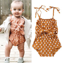 pudcoco Floral  Daisy Print Newborn Baby Girl Clothes Dot Bowknot One-Pieces Romper Jumpsuit Outfits Sunsuit 0-24 Months 2024 - buy cheap
