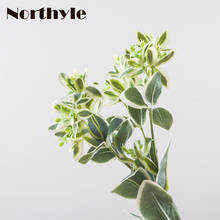 Northyle искусственный Euphorbia Marginata зелени-18,5 "Длина поддельные травы Home Decor Искусственные растения Настенный декор РП 2024 - купить недорого