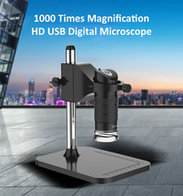 Портативный USB цифровой микроскоп 500X 2MP электронный эндоскоп Регулируемый 8 LED лупа камера с подставкой 2024 - купить недорого